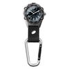 Dakota Backpacker Clip, Clip Watch, Nylon Carabiner Strap, Lightweight Watch Watch, Outdoor Gifts for Men and Women, Use for Fishing, Hunting, Golf and More, Tactical Watch-Black