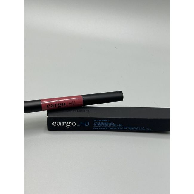 Cargo HD Picture Perfect Lip Contour Highlighter 2-in-1 Pen Brown Red 113  NIB