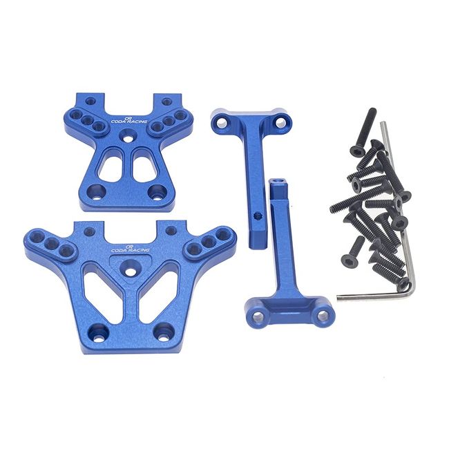 CODA RACING Alloy Front&Rear Shock Tower & Brace for Traxxas 1/18 LaTrax Teton Desert Prerunner Rally SST -Replaces Part 7637