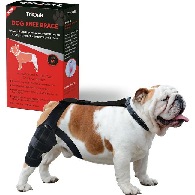 Premium Dog ACL Knee Brace, Dog Knee Brace for Torn ACL Hind Leg, Dog ACL Brace hind Leg, Dog Leg Braces for Back Leg, Dog Hip Brace, Cruciate Care Knee Brace for Dogs, Dog Back Brace, Size-Medium