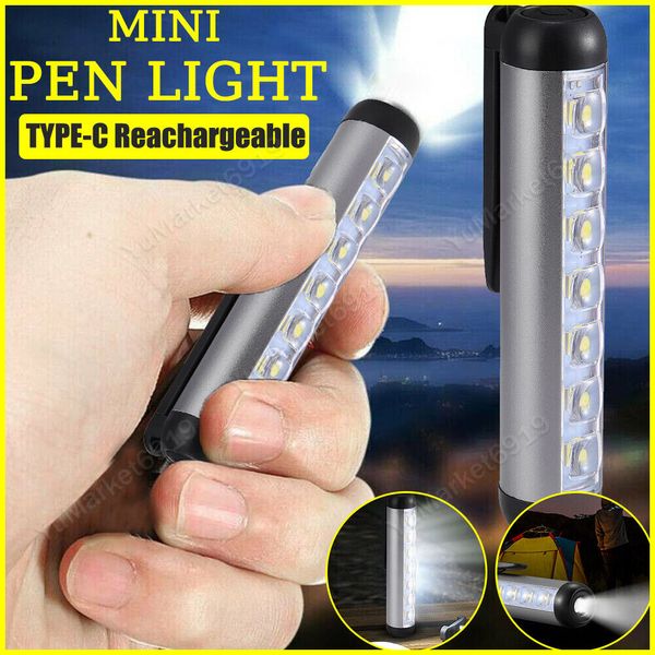 Super Bright COB LED Flashlight Work Light Magnetic Torch Penlight Rechargeable