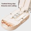Multi-Pill Cutter with Replaceable Blades & Safety Guard – Precision Splitter for Small to Large Tablets. (Beige)