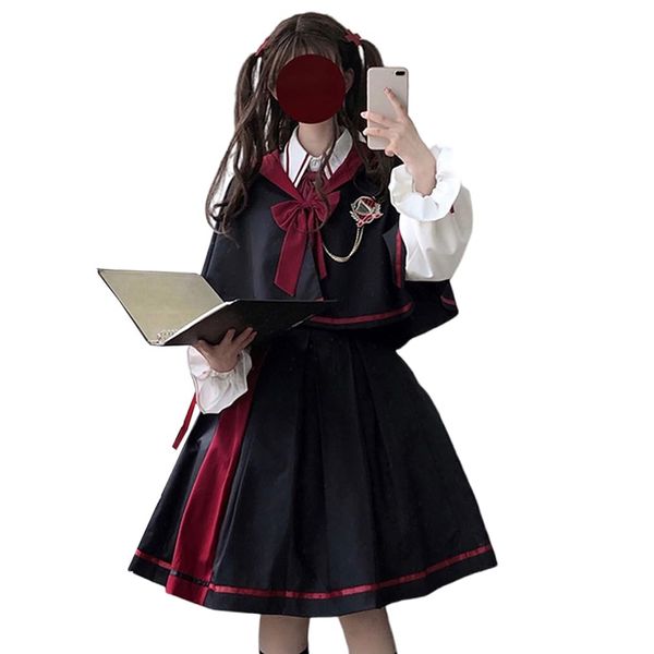 Toku to Yu Dress, Lolita, Long Sleeve, Gothic Lolita Costume, Uniform, Cloak, Forest Girl, School Uniform, Skirt, Lolita Magical Girl, School Style, Cosplay, Ribbon, Princess Dress, Costume, Middle