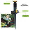 Melnor 65185AMZ Multi-Adjustable Spike Sprinkler, 3-Pack W/Quick Connect Bundle, Flow Through Base, Black, Grey, Yellow