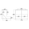 12 X 8 X 8.8" Clear Acrylic Bin Candy Bin Dispenser Two-Chamber Storage
