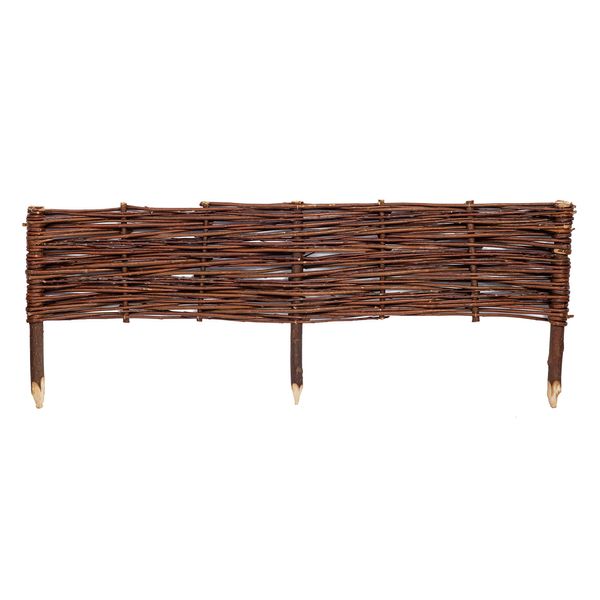 Willow Wicker Lawn Edging Fence- 120cm (Length) x 40cm (Height)