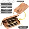 Women's Mini Cork Wallet with Zip & External Pocket, beige, OS