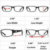 TruVision Readers Reading Glasses - 9504H - 3 Pack - Black - 2.50