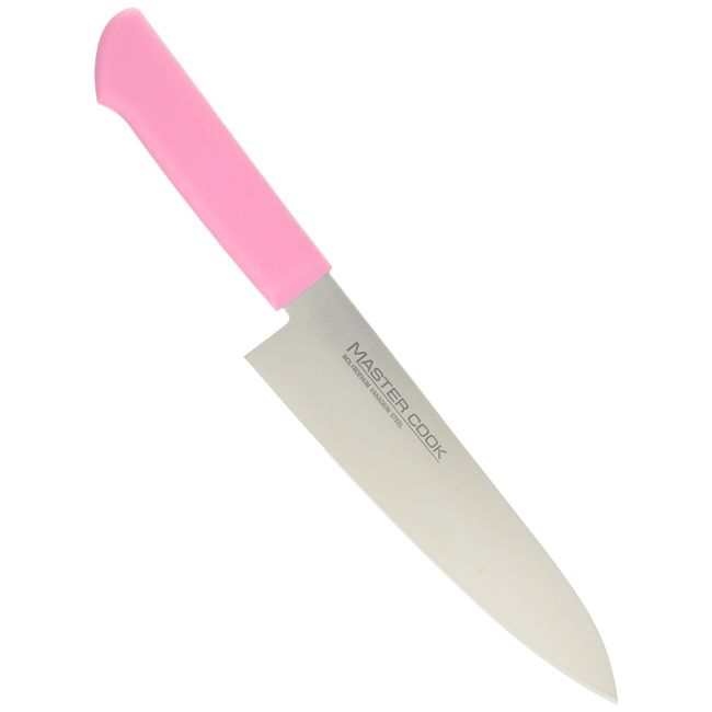 Kataoka Seisakusho MCGK-180 Master Cock Antibacterial Color Knife Gyu's Knife, Pink, Blade: Molybdenum Vanadium Steel, Japan AMSE318PI