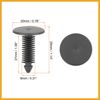 Partuto 30pcs 8mm Hole Dia Plastic Bolt Rivets Bumper Clips Black for Car Replacement