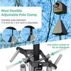 Squirrel Guard Baffle Plastic Squirrel Proof Baffle Weatherproof Squirrel Guard for Bird Feeder Pole, Effective Defense Squirrel Baffle, 34cm Flapper Width, Included Hardware