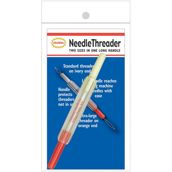 Colonial Needle Colonial 2-in-1 Needle Threader, Multi-Colour, 1.01 x 7.11 x 14.47 cm