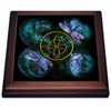 3dRose Celtic Knot Celtic Design Trivet with Ceramic Tile, 8 by 8", Brown
