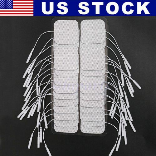 40 TENS Electrode Pads EMS Replacement Unit 7000 3000 2x2 Muscle Stimulator BULK
