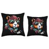 Ice Hockey Hamster Coolest Player Ever Throw Pillow