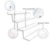 BYCY Display Stand 4 Tier Clear Display Riser 2 Pack Displays Perfume Organizers