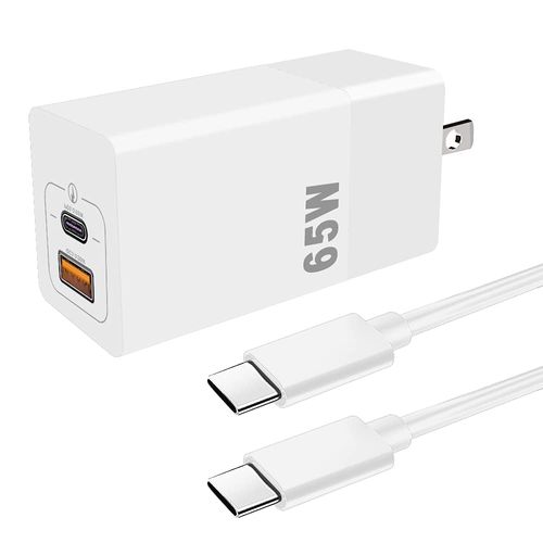 Boosting Rapid Charging Home Special Desktop Adaptive 65W Compact Type-C (PD) USB Charger w/ 65W USB C to USB C Cable Compatible with OnePlus 9 Pro T-Mobile
