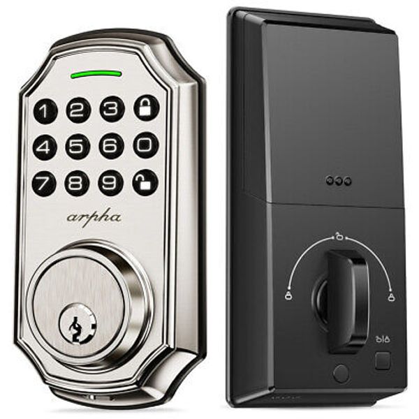 ARPHA Smart Front Door Lock Set 100Code Electronic Keypad Deadbolt Keyless Entry