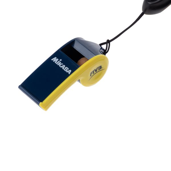 MIKASA PUL-NBY International Volleyball Federation (FIVB) Whistle, Palmaster, Navy/Yellow