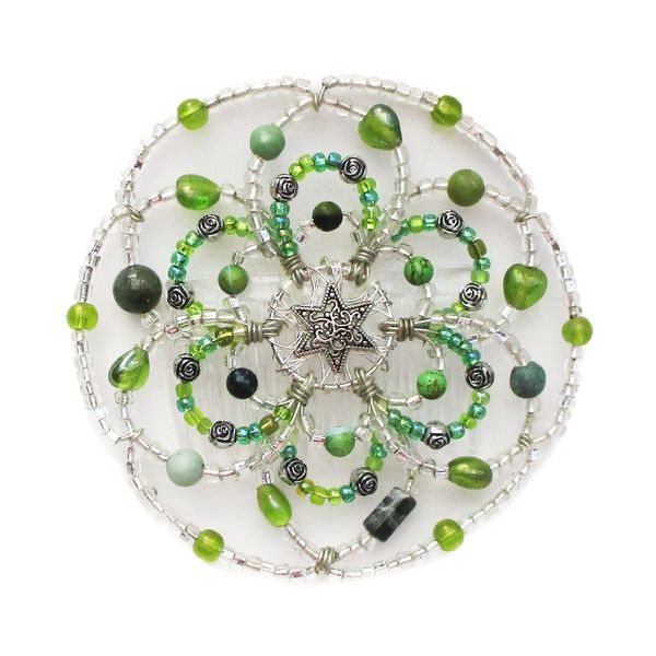 Beaded Kippah for Women - Jade and Jasper