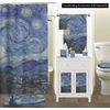 The Starry Night (Van Gogh 1889) Cabinet Knob (Black)