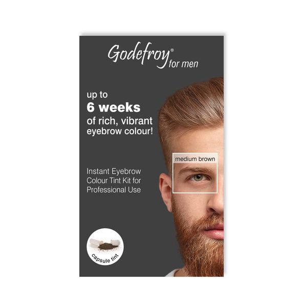 Godefroy Instant Eyebrow Tint for Men (Medium Brown)