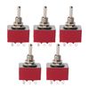 5Pcs 2 Position Toggle Switch 3PDT 9 Pin 6mm ON/ON Switch 2A/250VAC 5A/125VAC