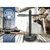 Viking Revolution Black Safety Razor Stand - Razor Holder and Shaving Brush Stand to Prolong the Life of Your Razor - Weighted Bottom for Extra Stability