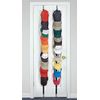 Perfect Curve CapRack18 Over-The-Door Cap Organizer, Two Straps, Holds Up To 18 Caps, Black