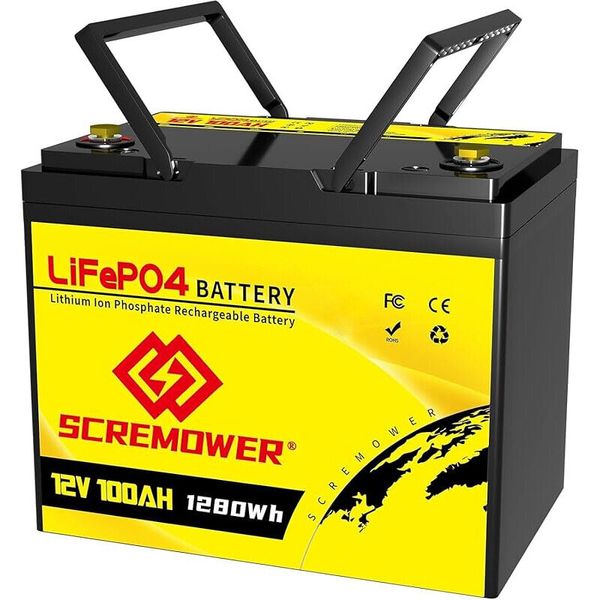 LiFePO4 Battery Lithium Battery 12V 100Ah BMS for RV Trolling Motor Solar Energy