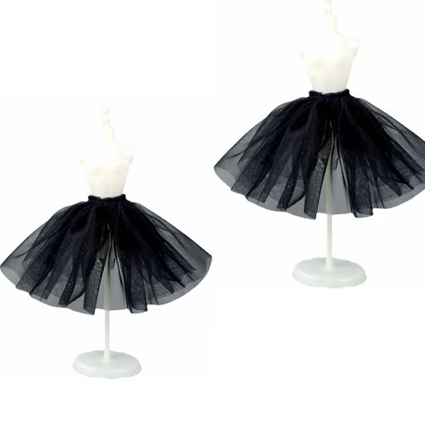 ButterFox 2pcs/lot Fashion Petticoat for 11.5" 1/6 Doll Slip Wedding Dress Underskirt Clothes Outfits 1/6 BJD Dollhouse Accessories (2pcs Black Short Slip)