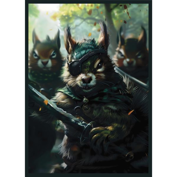 Digital Sorcery Studio Squirrel General Card Game Sleeves - 100 Pack - Compatible with MTG and Other TCGs - Perfect for MTG Chatterfang Decks and MTG Hazel of The Rootbloom Decks