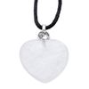 GIFT BRIT MIN01 Assorted Healing Stone Gemstone Heart Shaped Pendant