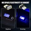 4 PCS USB LED Car Interior Atmosphere Lamp, Portable Mini LED Night Light, Plug-