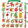 Christmas Tags 150 Pcs Set with String Colourful Xmas Set Hanging Present Craft Labels Set 22