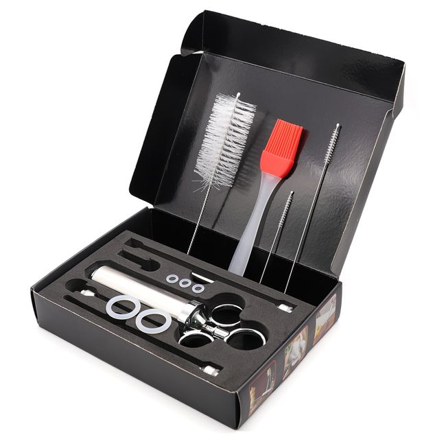 Food Marinade Meat Injector Kit with 3 Marinade Needles, 3 Brushes