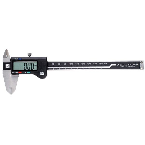 Niigata Seiki SK Digital Caliper 5.9 inches (150 mm) DN-150 With Depth Bar Clear Hard Case