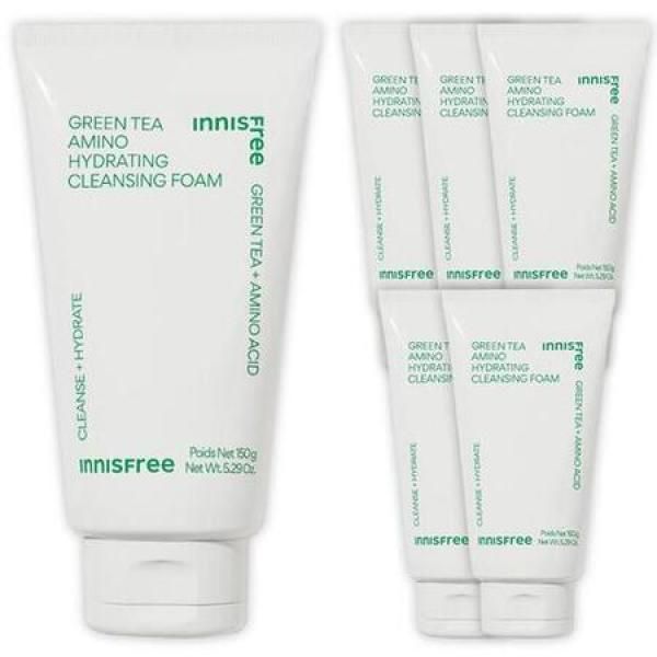 Innisfree Green Tea Amino Moisture Cleansing Foam 150g 6pcs_MC