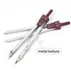 Unjoo 9Pcs Precision Geometry Set Metal Compass, Geometry Tool Tool Set with Shatterproof Storage Box, Circle Drafting Tool and Architecture, Drafting Kits for Engineers Students (Brown)