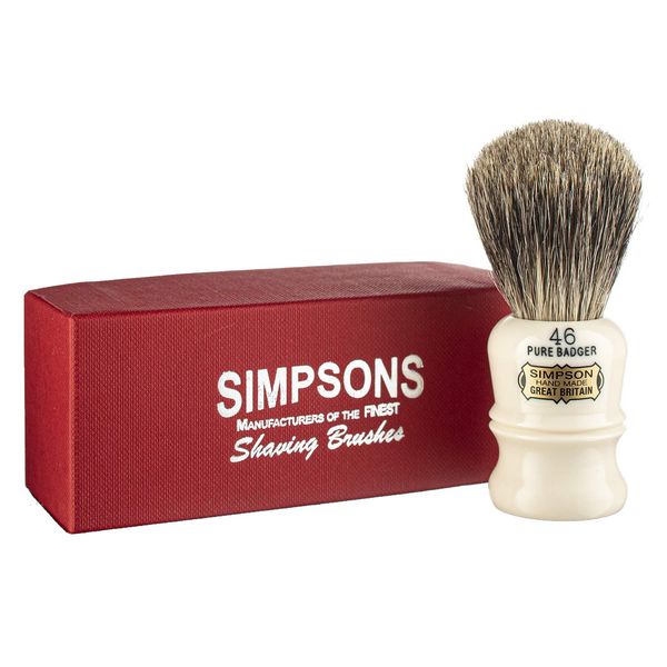 Simpson Shaving Brushes Berkeley 46 - Pure Badger Handmade British Shaving Brush by Simpson Shaving Brushes (Berkeley 46 Pure)