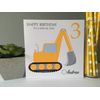 Personalised Boys Birthday Card Construction Digger Son Grandspn 3rd 4th 5th