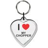 I Love Heart My Chopper Small Heart Shaped Key Ring