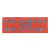 High Visibility Reflective 8.5x3 SAR Search and Rescue Blaze Orange Patch with Hook and Loop