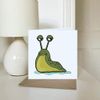 'Grumpy Green Slug' Blank Greeting Card (GC00065939)