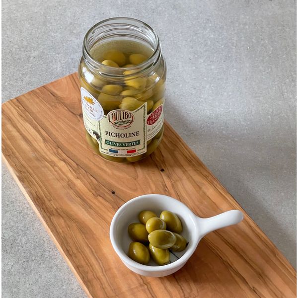 Savory French green olive Luke Picolin Premium Le Olivo Pickled 2 kinds of olives, 1 Luke green olive