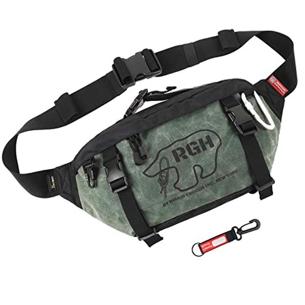 Rough Enough Large Mens Fanny Pack Crossbody Waist Bag for Men Military Tactical