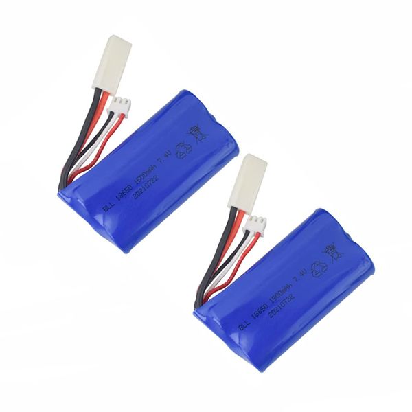 sea jump 2PCS 7.4V 1500mAh Lithium Battery for feilun FT009 UDI009 UDI902 UDI002 AA102 Remote Control Boat Spare Parts High Speed Speedboat Battery