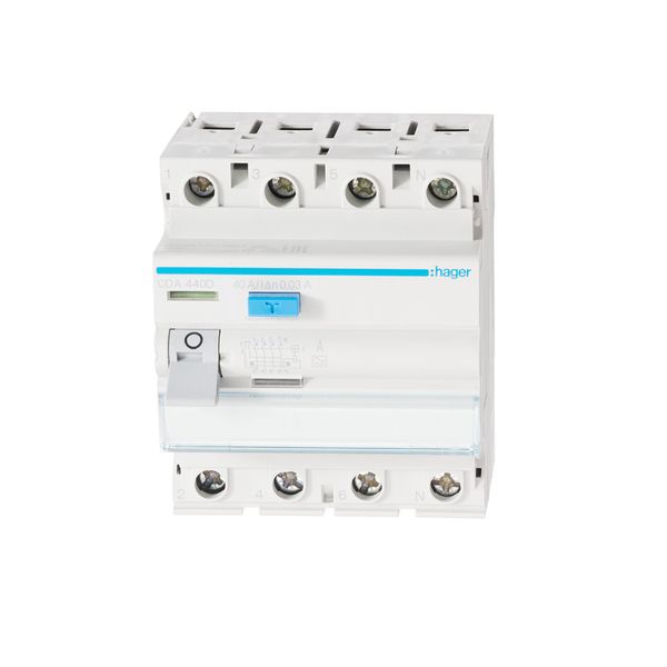 Hager CDA440D FI-Switch 40A 30mA A-Type 4-Pin