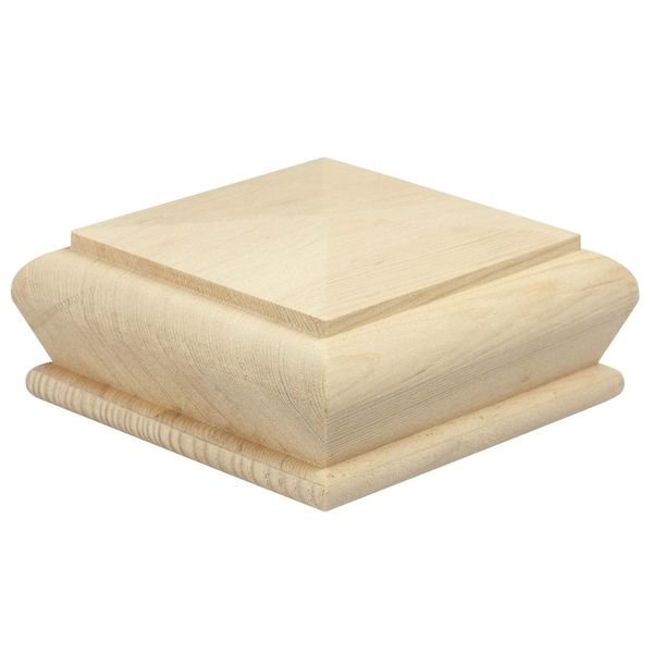 Jackson Woodturners Hemlock Pyramid Cap rebated to fit a 82mm Newel Post