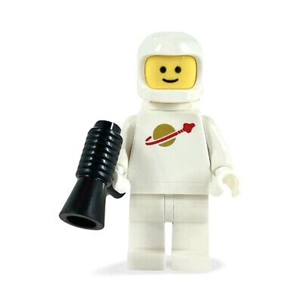 LEGO CLASSIC SPACEMAN Mini Figure White Color Space Pilot Air tank Megaphone